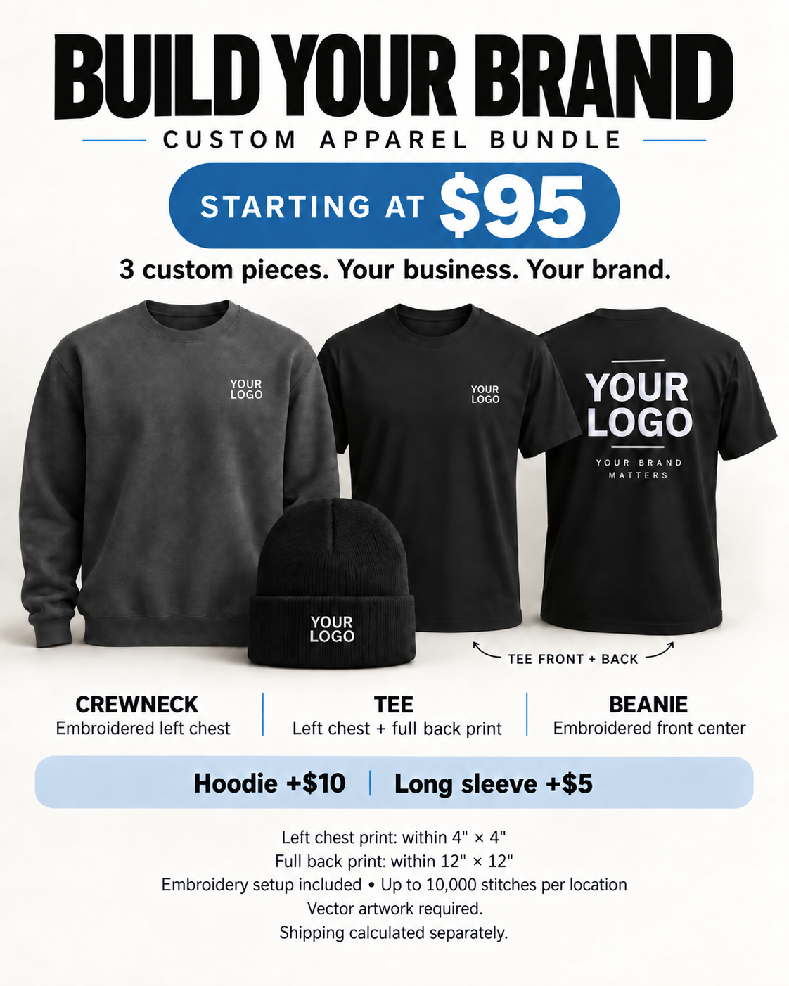 Build Your Brand | Custom Apparel Bundle